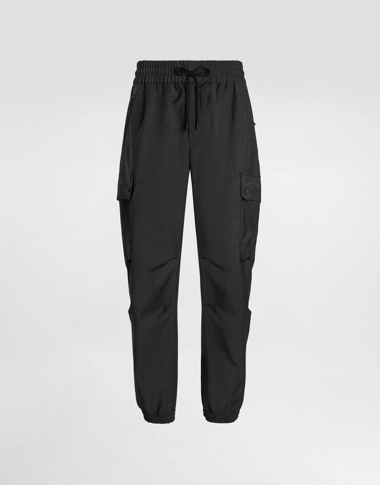 Dolce & Gabbana Wool canvas cargo trousers Grey GP14PTFURK8