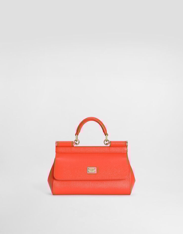 Dolce & Gabbana mini Sicily handbag in calfskin Dolce & Gabbana mini Sicily handbag in calfskin Orange BB7116B1001