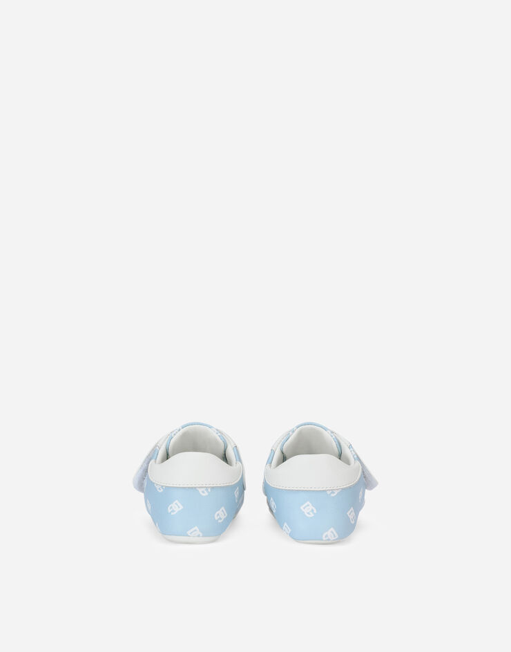 Dolce & Gabbana Sneaker Newborn aus Nappaleder DG-Logoprint Azurblau DK0117AU499