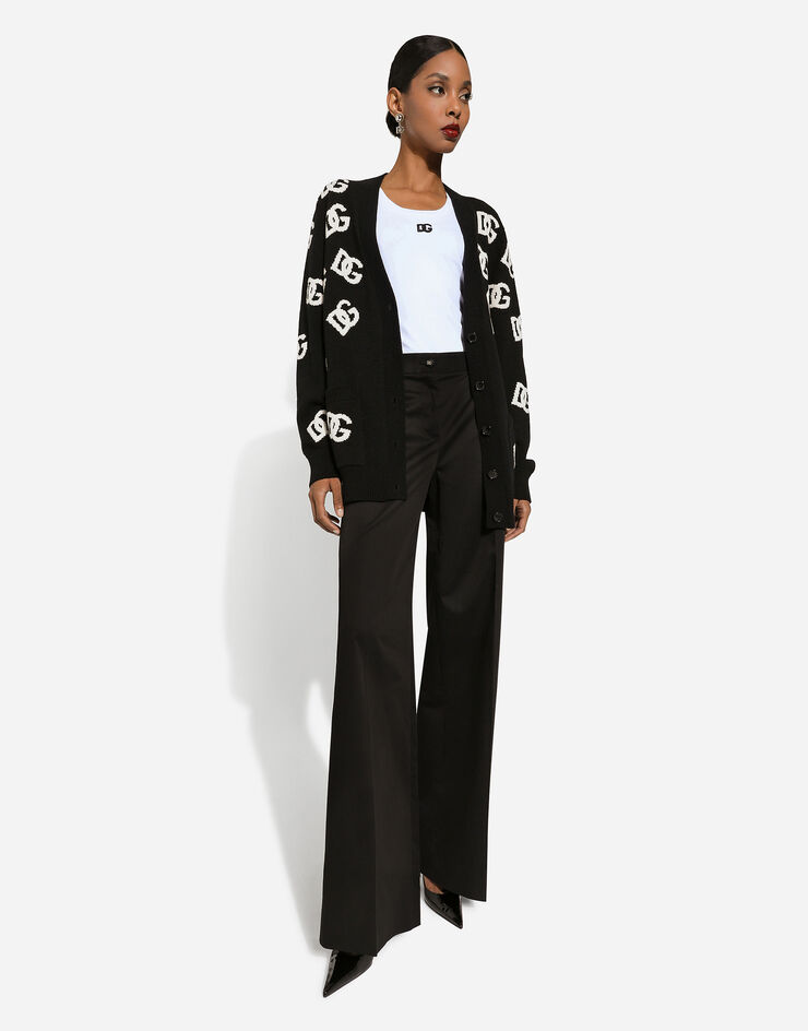 Dolce & Gabbana Cashmere cardigan with DG logo inlay Print FXJ36TJAWU0