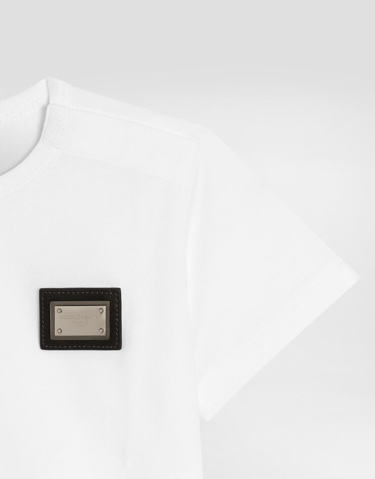 Dolce & Gabbana Jersey t-shirt with plate White L1JT7TG7P1T