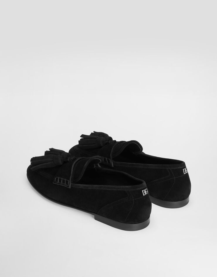 Dolce & Gabbana Split calfskin slipper Black A50734AT441