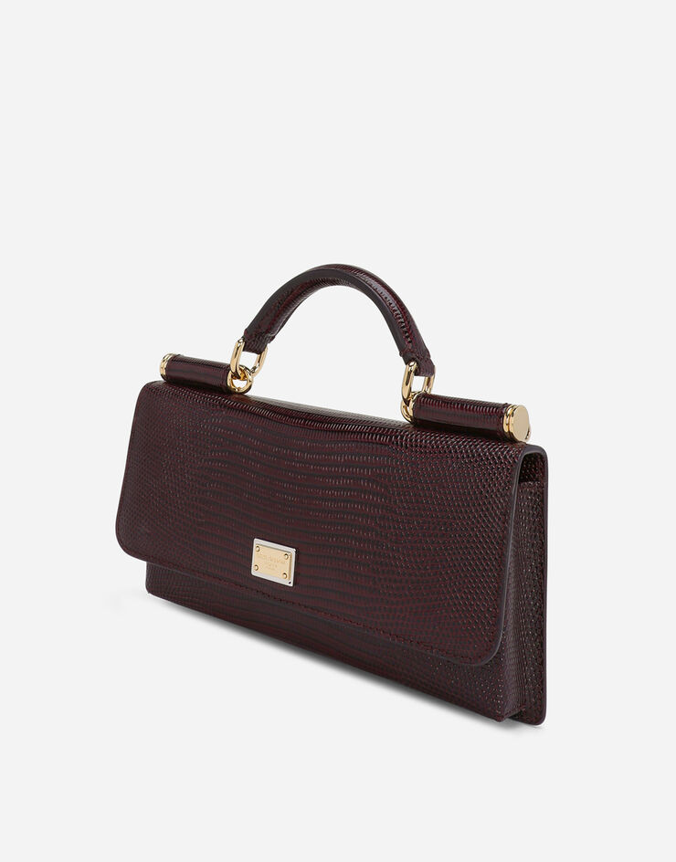 Dolce&Gabbana Minibolso con motivo de iguana Burdeos BI3280A1095