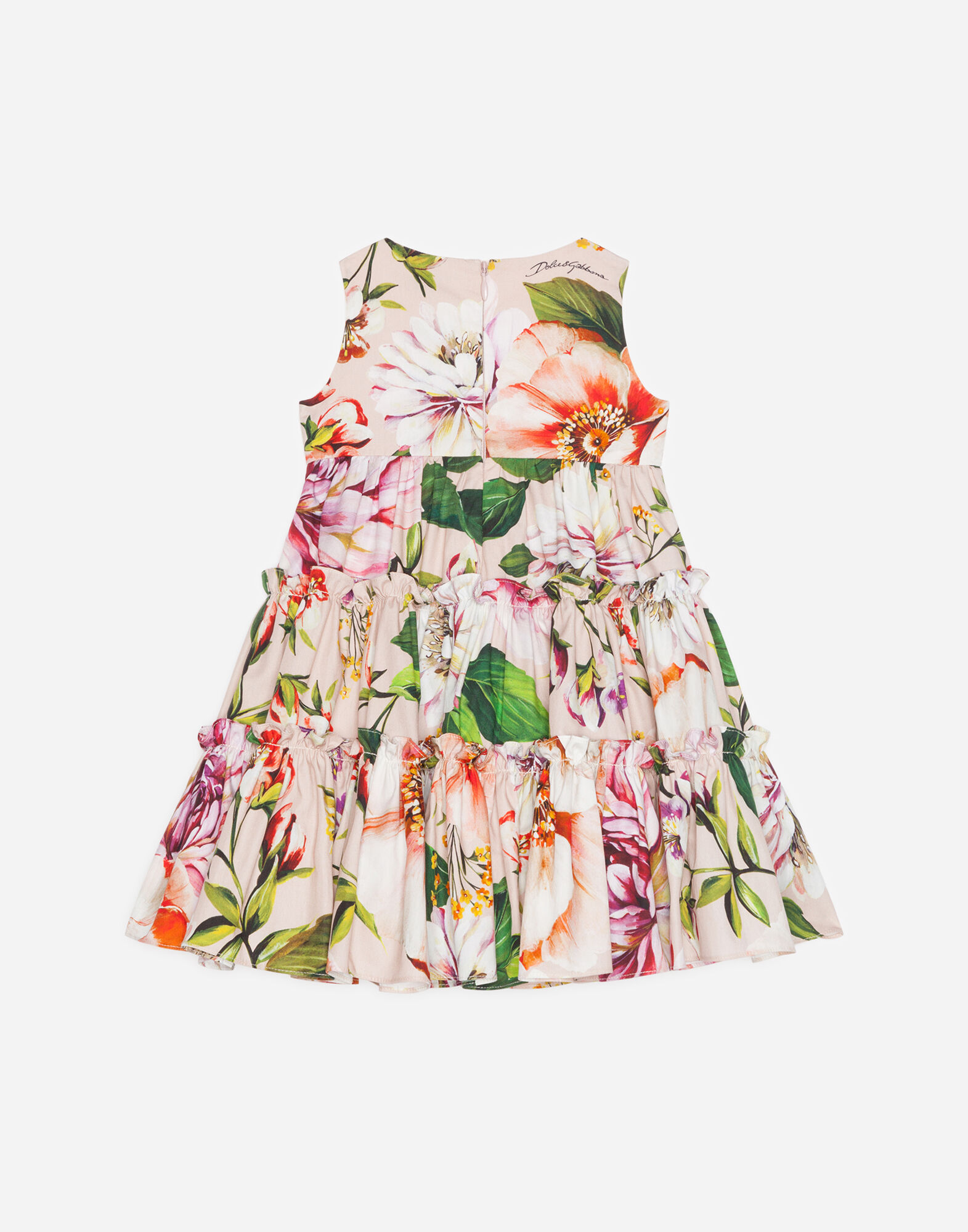ひとめぼれ♪◇フローラル プリント Dress◇Dolce & Gabbana LONG POPLIN DRESS WITH FLORAL PRINT