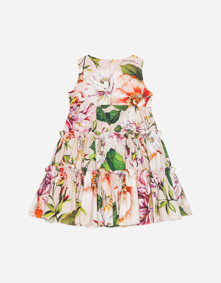 Dolce & Gabbana LONG POPLIN DRESS WITH FLORAL PRINT BLUMENPRINT L22DF0HS5F8