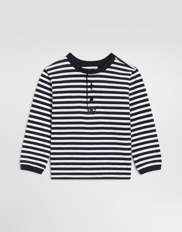 Dolce & Gabbana Serafino in striped jersey Multicolor L1JTKZFBGAV