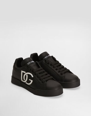 Dolce & Gabbana Calfskin Portofino sneakers with DG logo Multicolor CK1545AC330