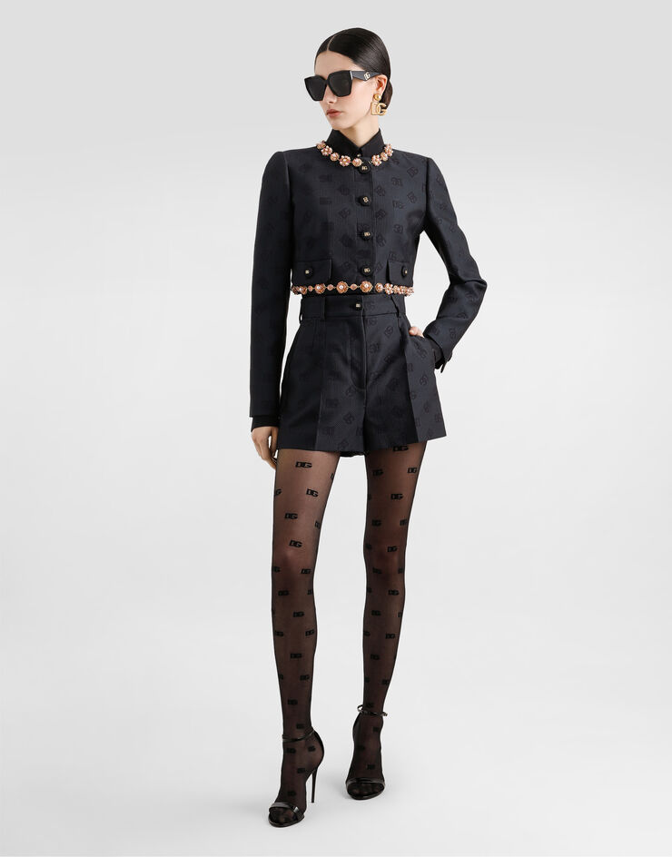 Dolce & Gabbana Matelassé jacquard trousers Black FTC9GTGDCSR