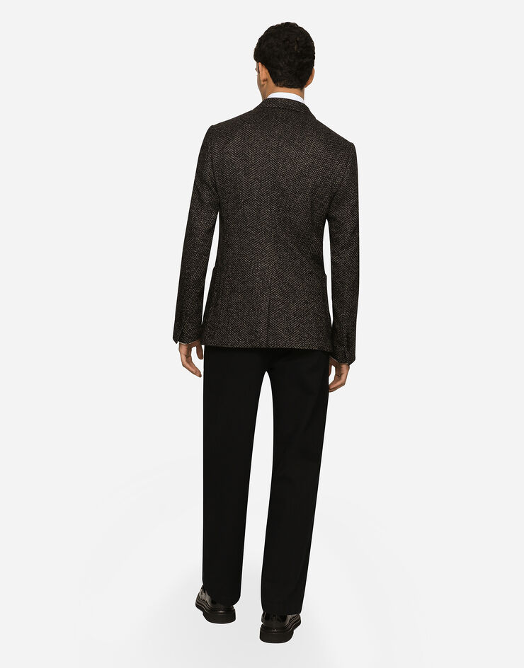 Dolce&Gabbana Stretch alpaca and wool tweed single-breasted jacket Multicolor G2PT9TFMMHU