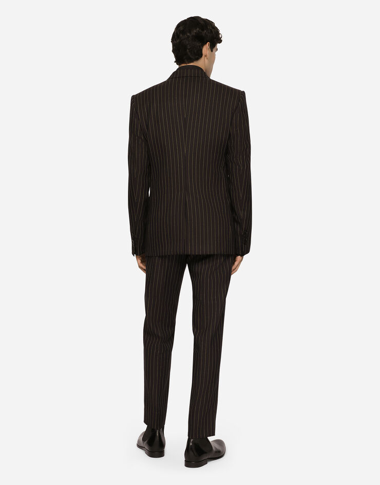 Dolce & Gabbana Double-breasted pinstripe wool Sicilia-fit jacket Multicolor G2QU4TFR2ZJ