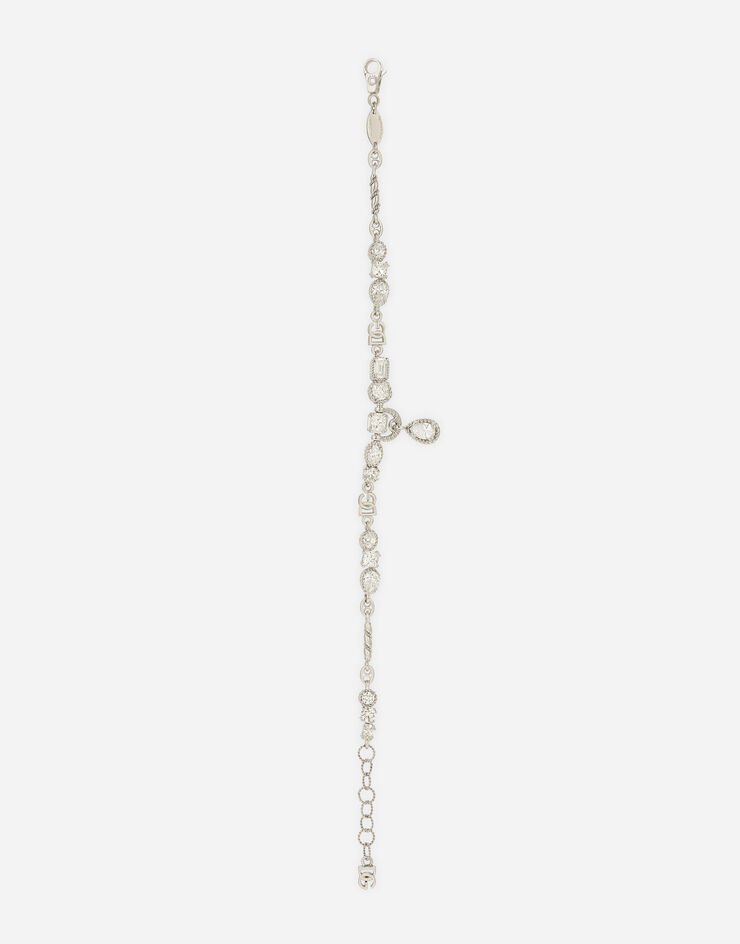 Dolce & Gabbana Pulsera Easy Diamond en oro blanco de 18 kt con diamantes Blanco WBQD1GWDIA1