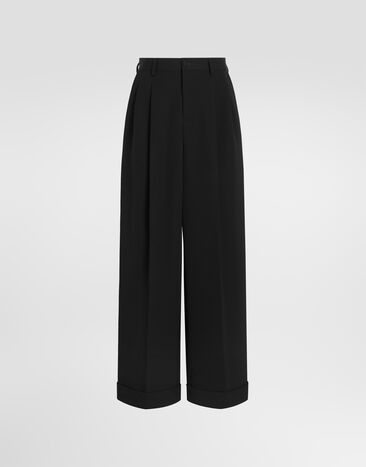 Dolce & Gabbana Wool gabardine trousers Black GP17DTFU21E