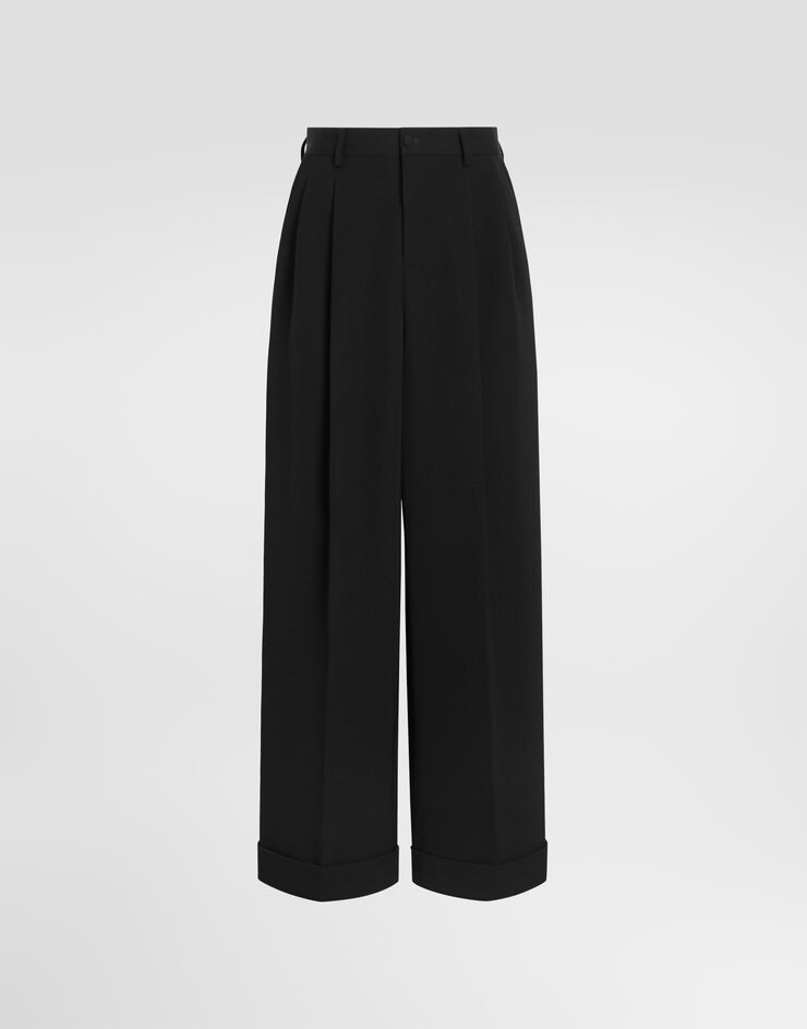 Dolce & Gabbana Pantalon en gabardine de laine Dolce & Gabbana Pantalon en gabardine de laine Black GP17DTFU21E