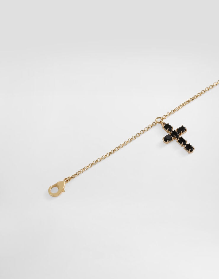 Dolce & Gabbana Bracciale catena sottile con charm croce Dolce & Gabbana Bracciale catena sottile con charm croce Oro WBQ4S3W1111