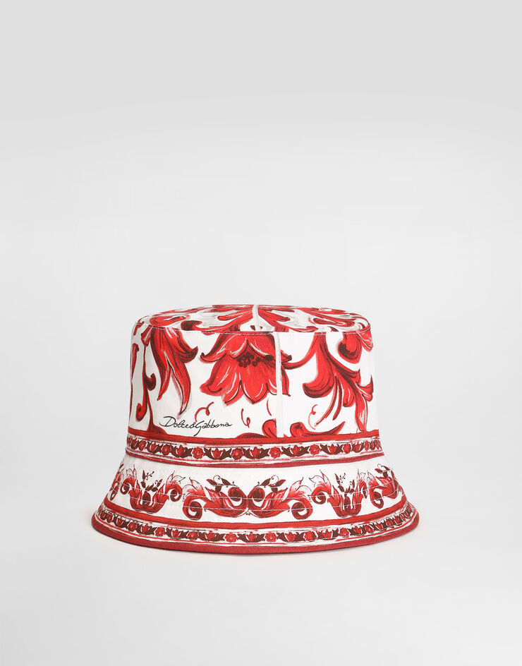 Dolce & Gabbana Majolica-print drill hat Dolce & Gabbana Majolica-print drill hat Multicolor GH701AFP6UQ