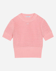 Dolce & Gabbana Openwork T-shirt Pink L5JTKEG7F9G