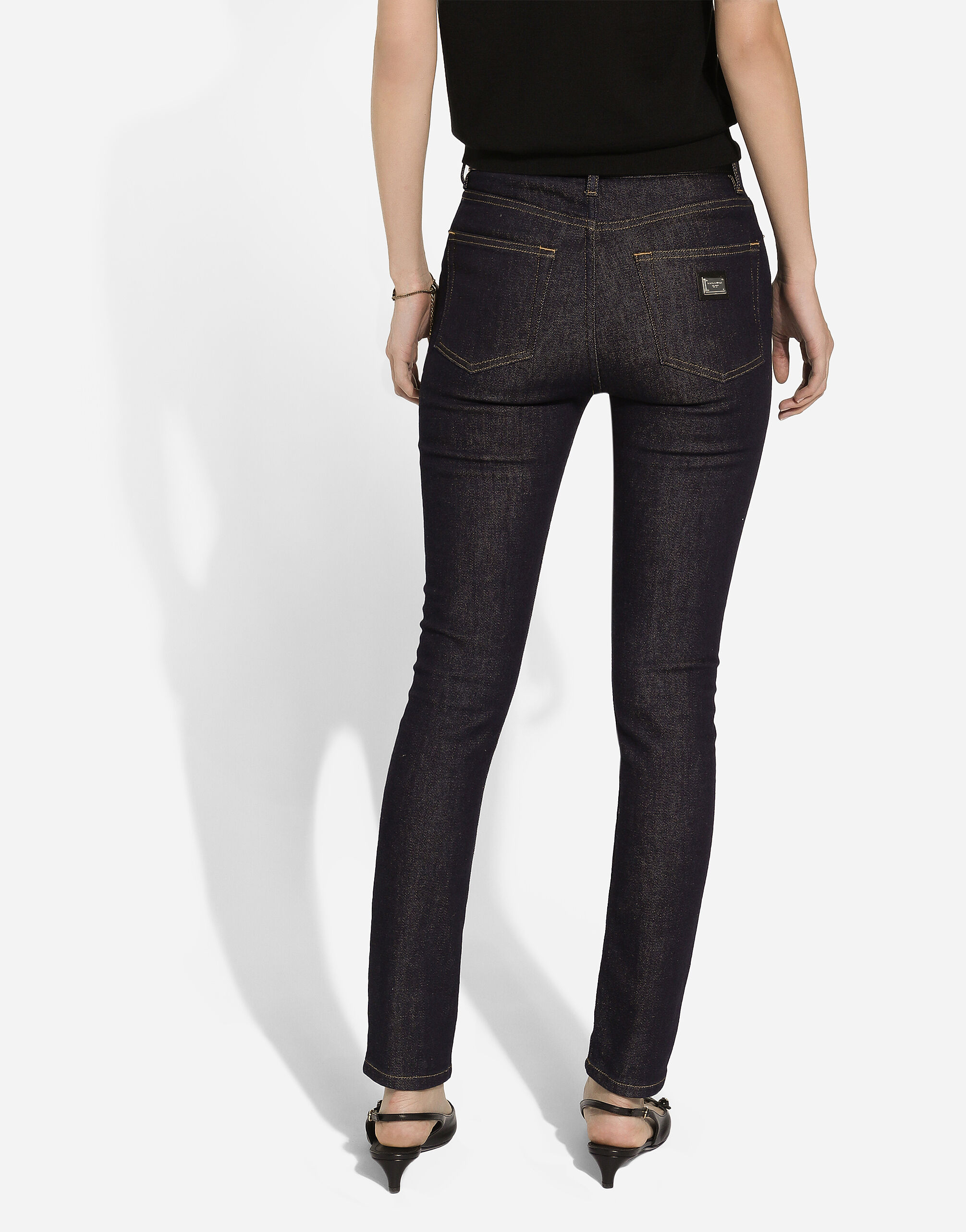 Skinny cotton denim Audrey jeans in Multicolor for Women