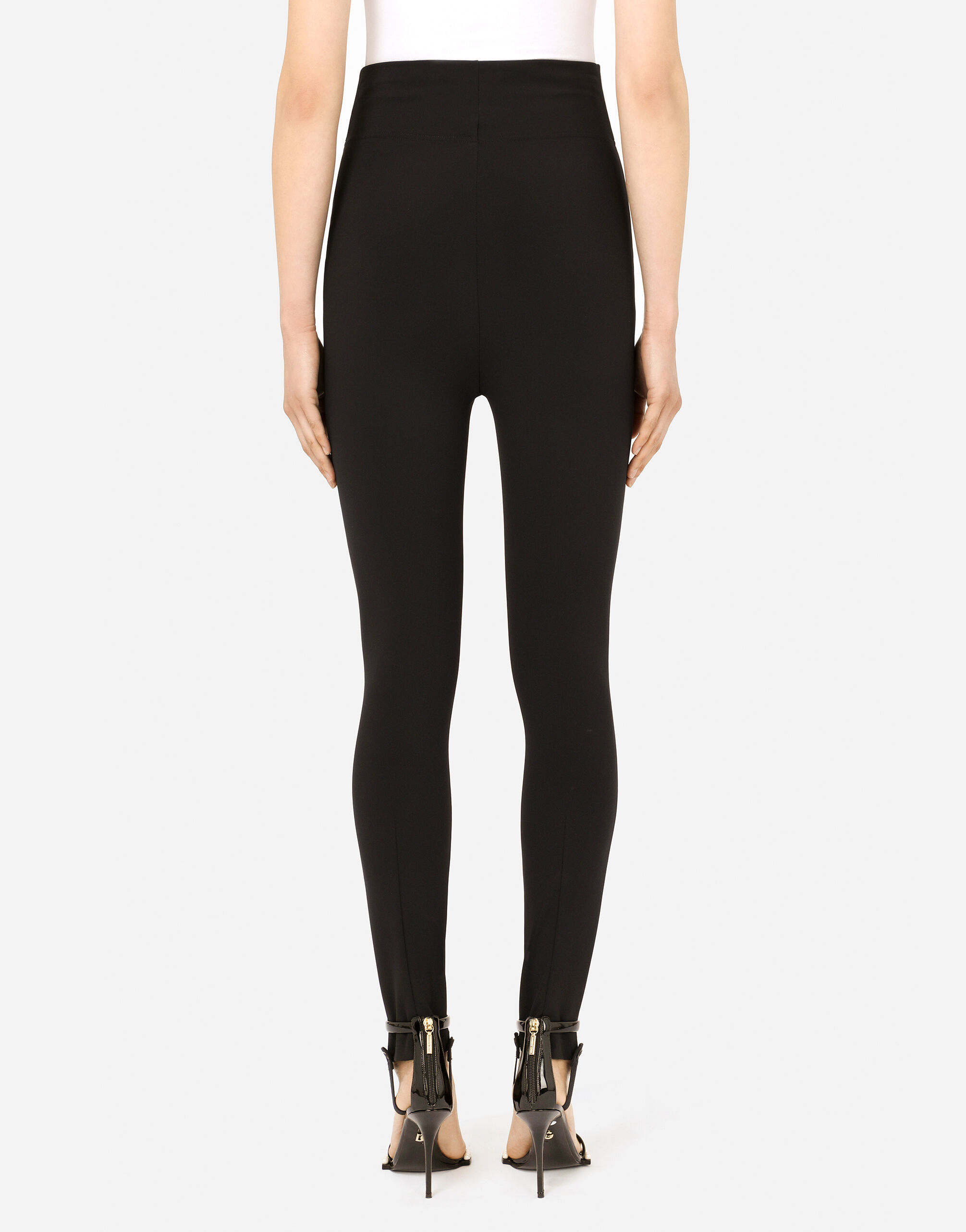 【関税&送料込】Dolce&Gabbana Leggings In Stretch Satin LEGGINGS in Black for Women | Dolce&Gabbana® US