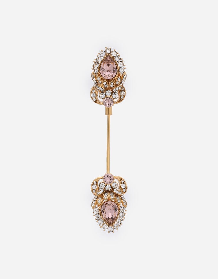 Dolce & Gabbana Large brooch with teardrop elements Gold WPOM1AW1YCL