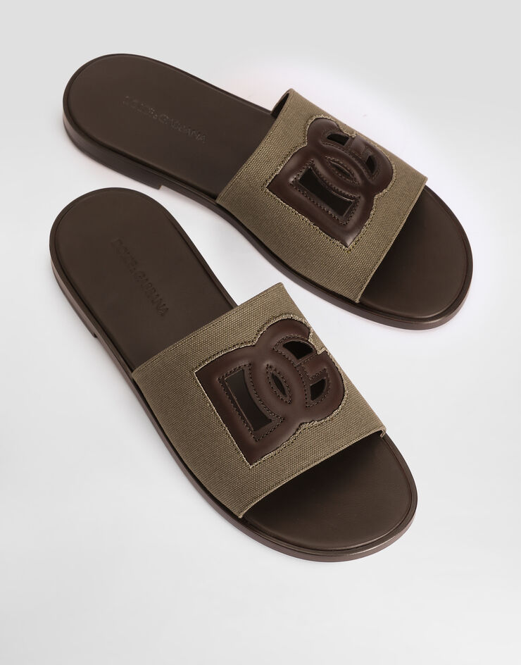 Dolce & Gabbana DG light linen canvas sandals Dolce & Gabbana DG light linen canvas sandals Multicolor A80590A0107
