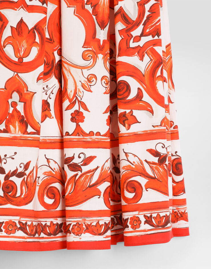 Dolce & Gabbana Majolica-print poplin dress Dolce & Gabbana Majolica-print poplin dress Multicolor L54DT6G7P4J
