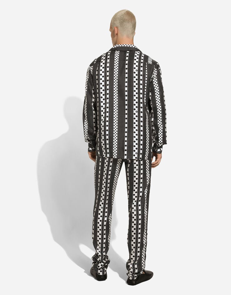 Dolce & Gabbana Pantalón tipo pijama de seda estampada Imprima GVCRATIS1S6