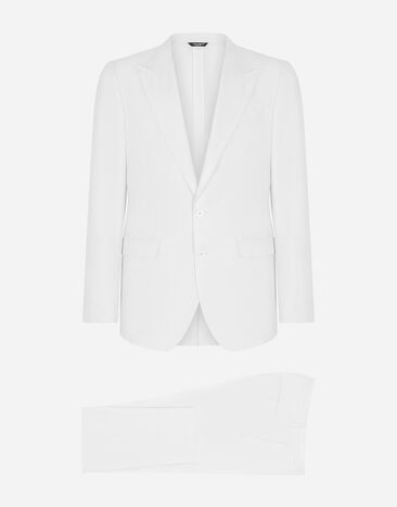 Dolce & Gabbana Single-breasted Taormina-fit suit White GKAHMTFUTBT