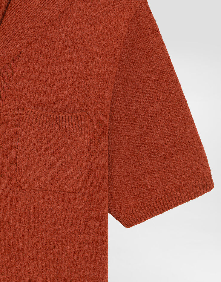 Dolce & Gabbana Polohemd aus glatt gestrickter maschenware Red GXZBIZJGMGX