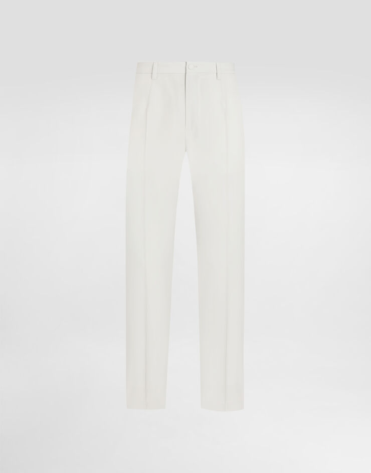 Dolce & Gabbana Wool poplin trousers Beige GW13ETHU2BN