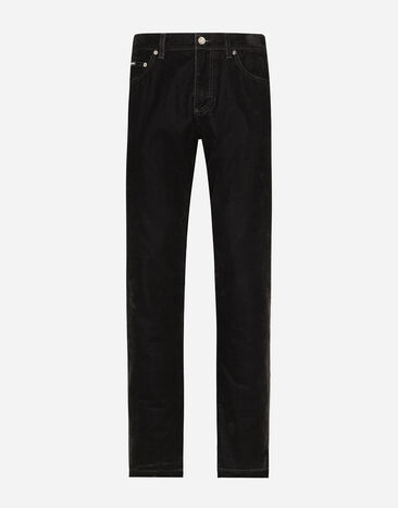 Dolce & Gabbana Vaqueros Classic de denim con placa con logotipo Multicolor GP02XDG8LQ7
