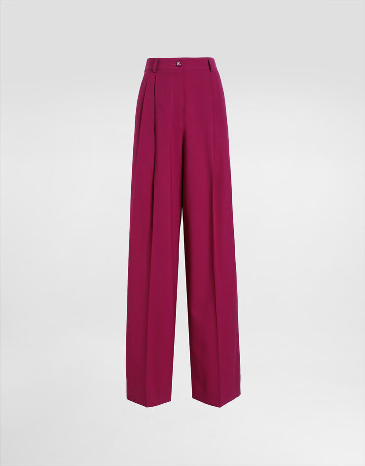 Dolce & Gabbana Woolen palazzo pants Fuchsia FTC3MTFUBFL