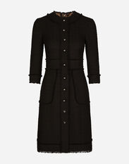 Dolce & Gabbana Raschel tweed midi dress Black F6H0ZTFLRE1