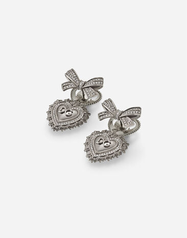 Dolce & Gabbana Devotion Earrings 18kt white gold and diamonds White Gold WELD1GWDWW3