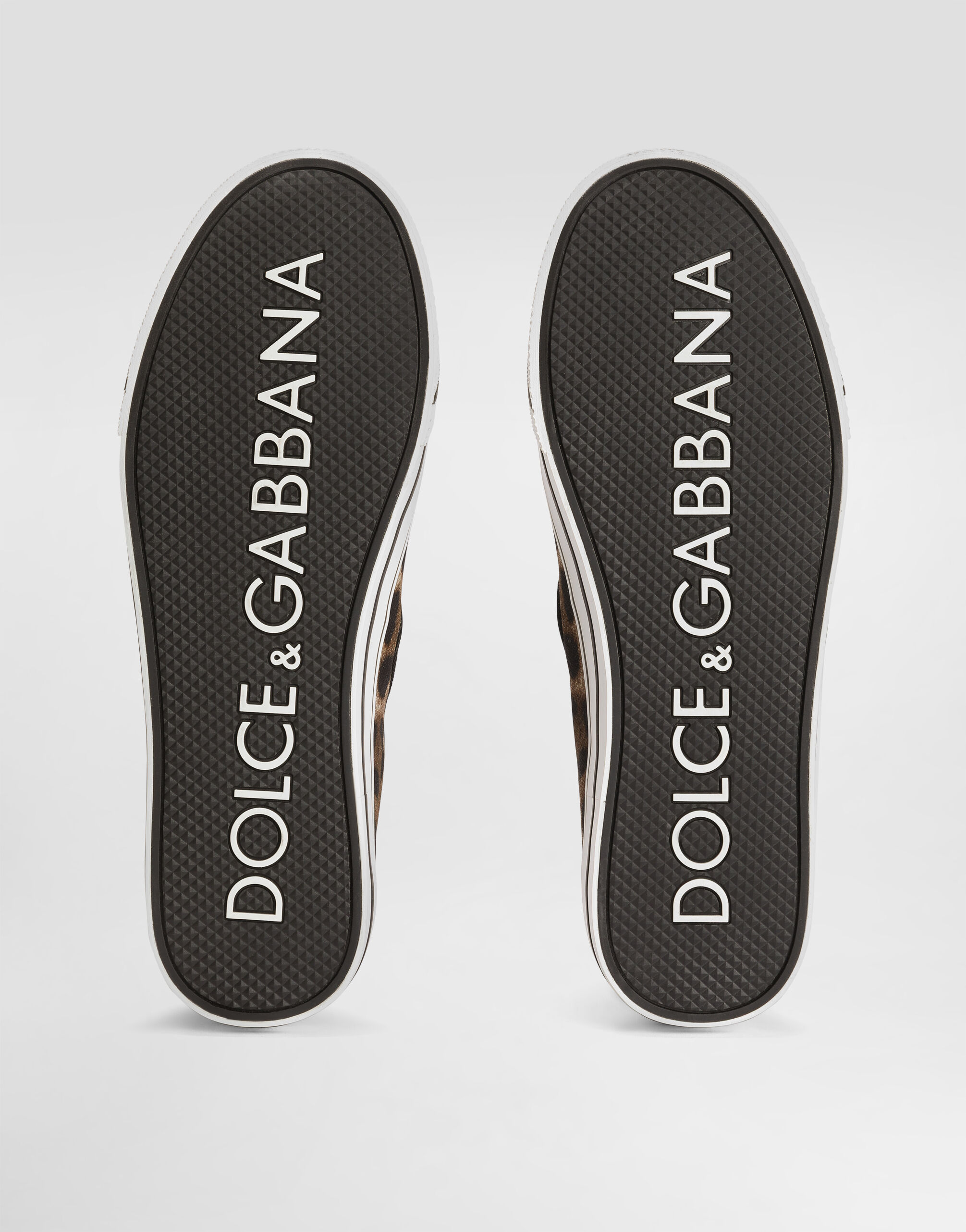 Leo-print canvas dg sailing sneakers