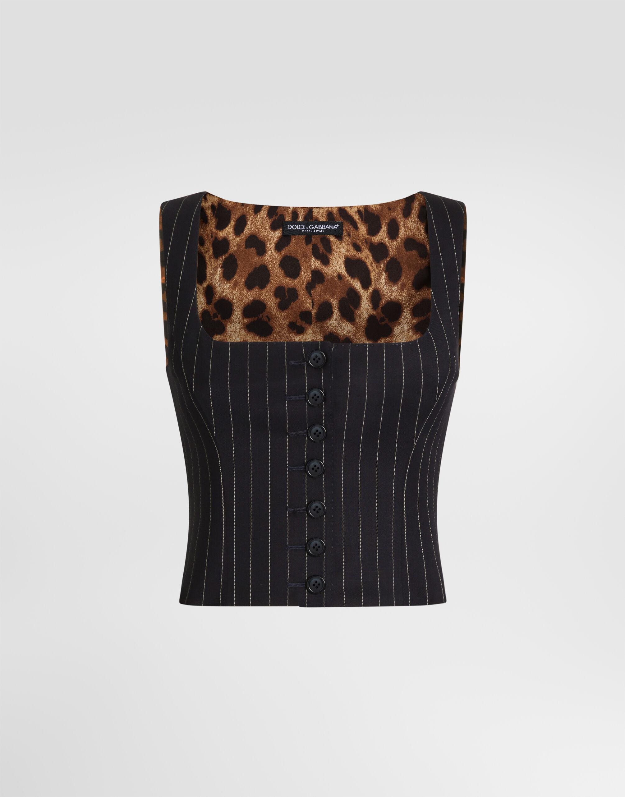 Pinstripe wool vest