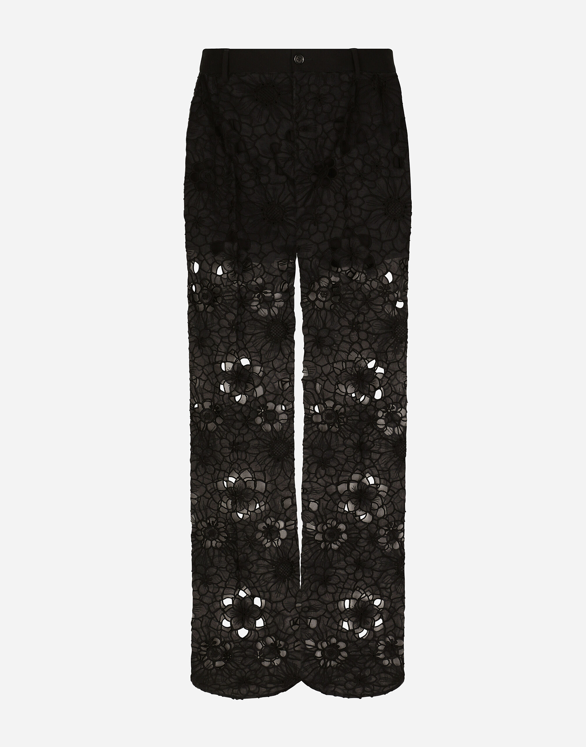 Dolce & Gabbana Tailored stretch broderie anglaise pants Multicolor GV1CXTFU4KJ