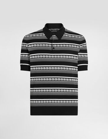 Dolce & Gabbana Maglia polo in seta logata Multicolore GXZ02TJBSN4