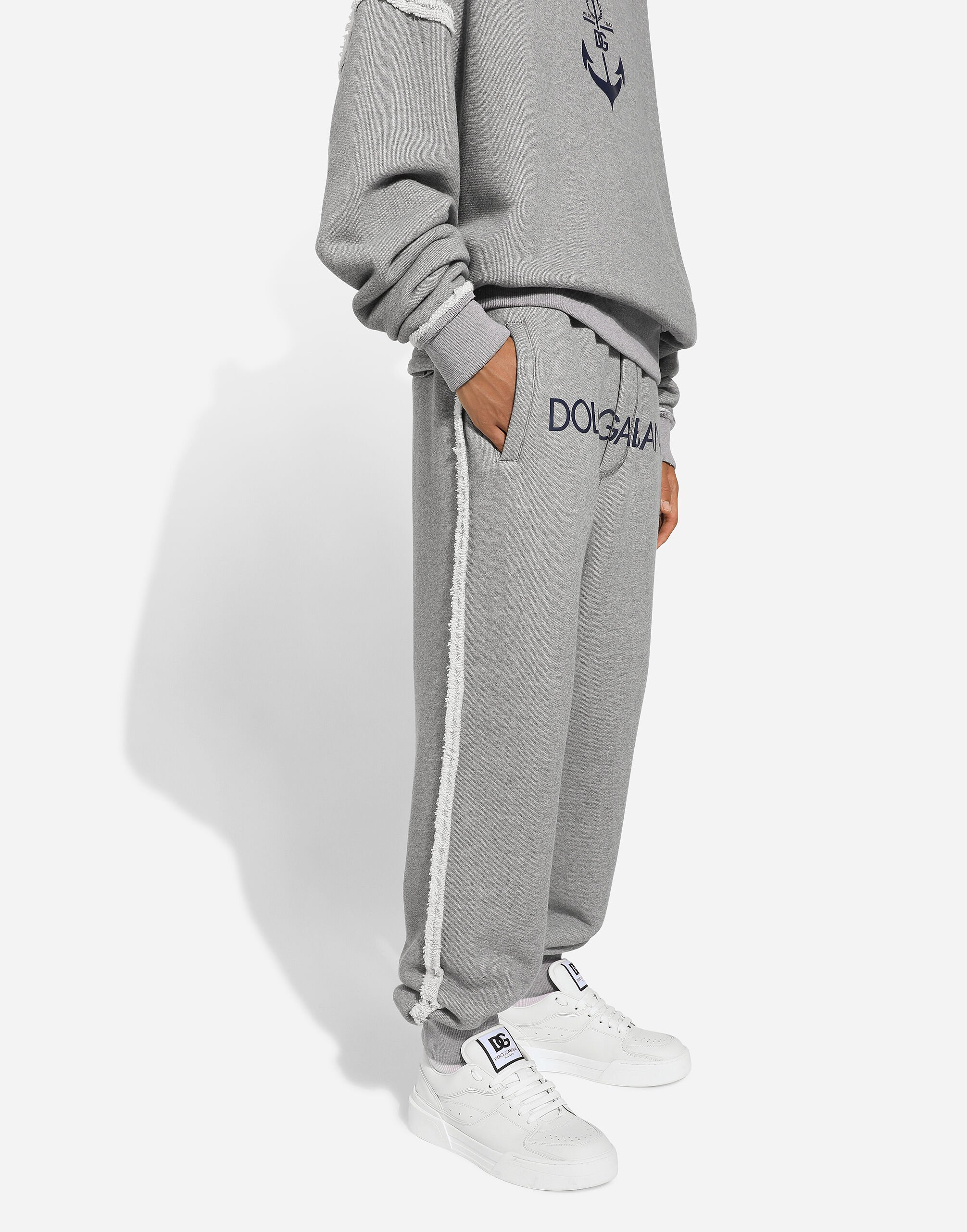 Dolce & Gabbana Jogging pants with Dolce&Gabbana logo male Grey