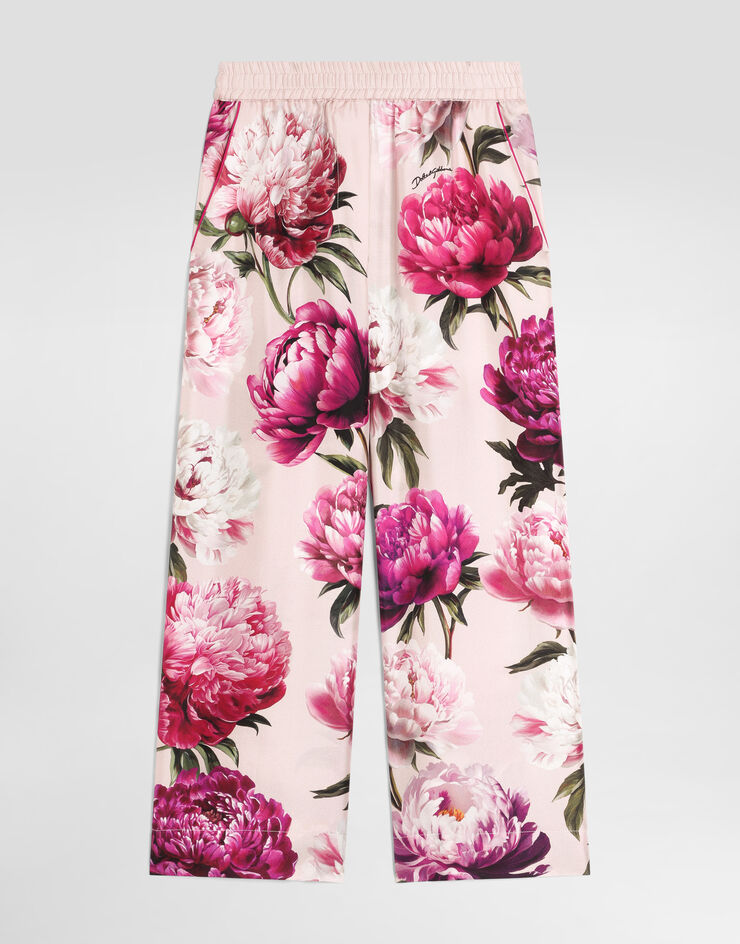 Dolce & Gabbana Peony-print twill trousers Dolce & Gabbana Peony-print twill trousers Multicolor L53P36G7QWU