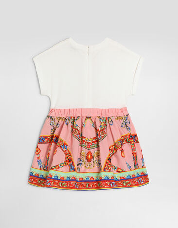 Dolce & Gabbana Carretto-print mix material dress Multicolor L2JDAUG7P5S