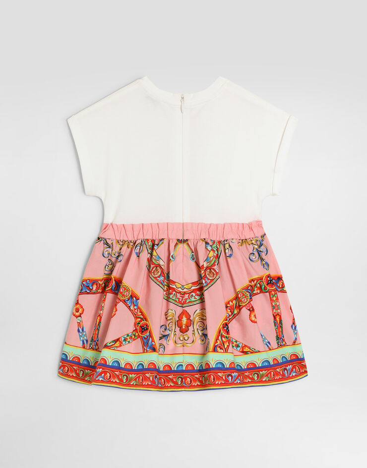 Dolce & Gabbana Carretto-print mix material dress Multicolor L2JDAUG7P5S