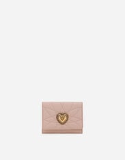 Dolce&Gabbana Small Devotion wallet in quilted nappa leather Pale Pink BB7349AK274