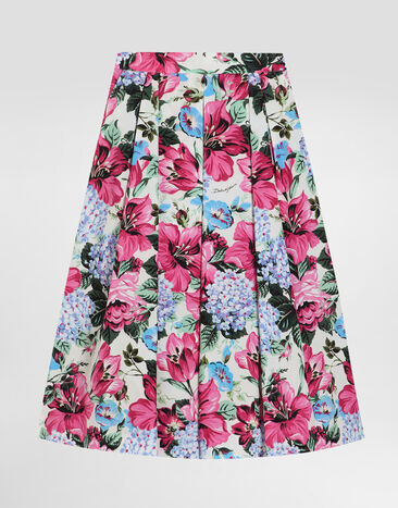 Dolce & Gabbana Rock aus Popeline mit Print Mehrfarbig L55I33HS5TP
