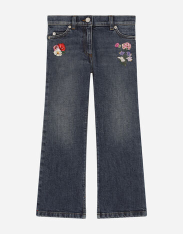 Dolce & Gabbana 5-pocket denim pants with embroidery Black EB0003AB000