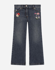 Dolce & Gabbana 5-pocket denim pants with embroidery Print LB7A19HS5QR
