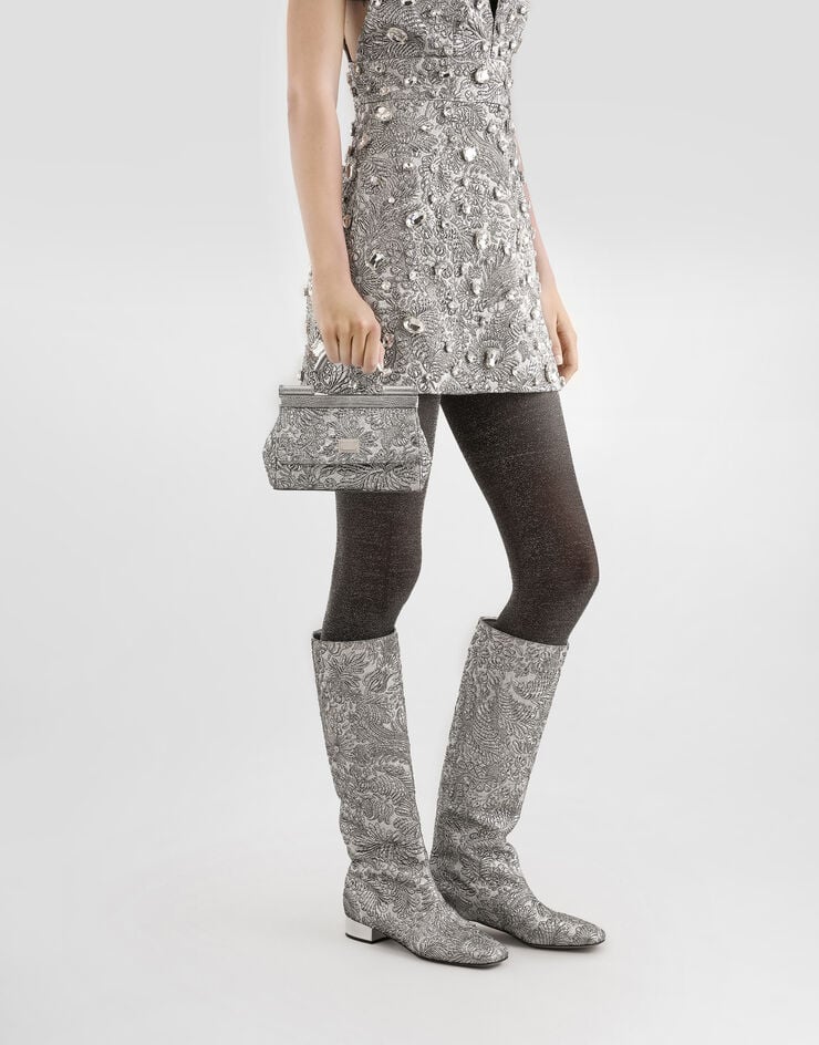 Dolce & Gabbana Small Sicily handbag in brocade Dolce & Gabbana Small Sicily handbag in brocade Silver BB7116BR817