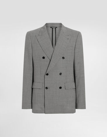 Dolce & Gabbana Double-breasted wool jacket Multicolor G2QS7TFQ2OI