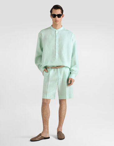 Dolce & Gabbana Bermuda en lin Dolce & Gabbana Bermuda en lin Azure GW0MATFU4JB