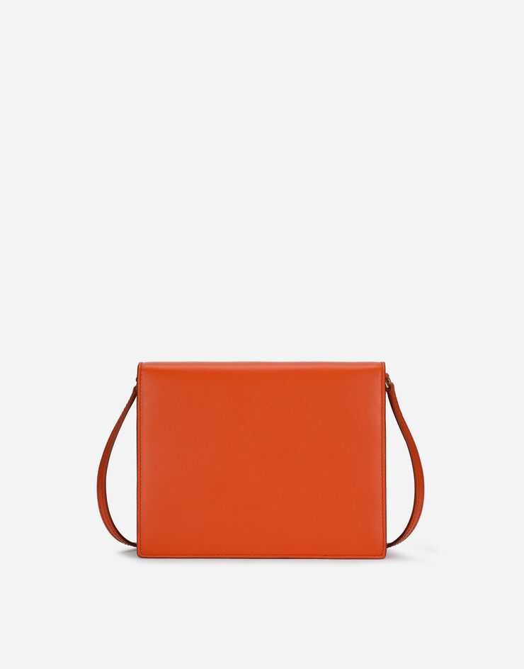 Dolce & Gabbana Sac DG Logo Bag à bandoulière en cuir de veau Orange BB7287AW576