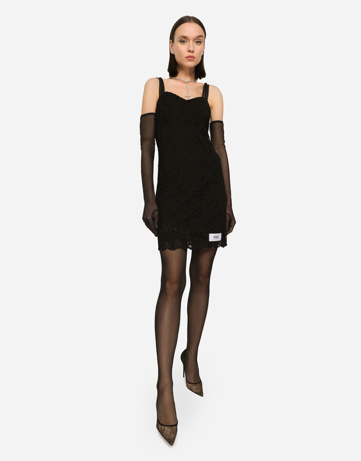 Dolce & Gabbana KIM DOLCE&GABBANA Cordonetto lace minidress Schwarz F6BHJTFLM9B
